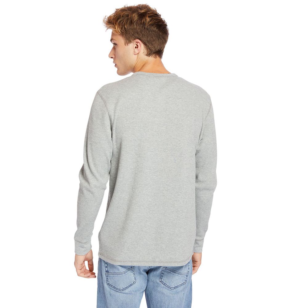 Camasi Timberland Barbati Gri - Wharf River Waffle-Knit Crewneck - Romania - ADLCZT184